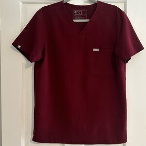 Men’s like-new Burgandy FIGS scrubs